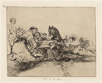 FRANCISCO JOSÉ DE GOYA Two aquatints with etching from Los Desastres de la Guerra.